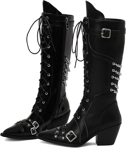 Women goth cowboy boots gothic - goth,