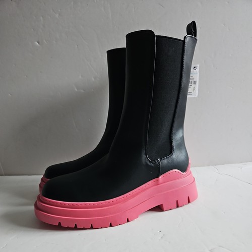 Black pink chunky mid calf - black,
