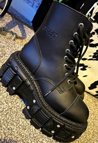 New rock black vegan - vegan, leather