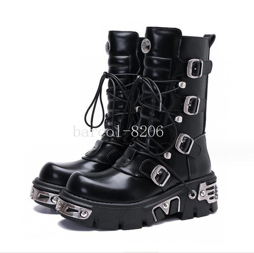 New rock boots unisex metallic - new,