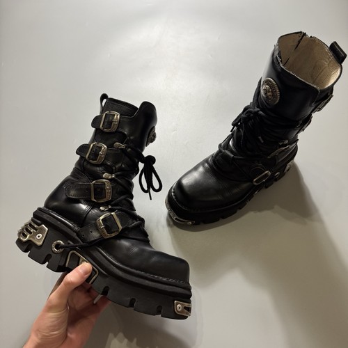 New rock reactor boots black - new,