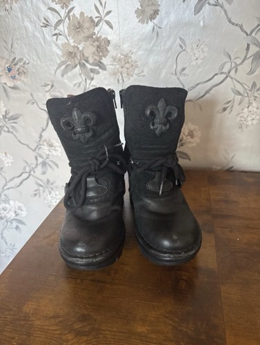 Black leather lace - lace, ankle