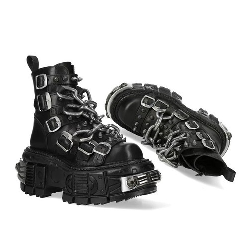 New rock boots - unisex, metallic