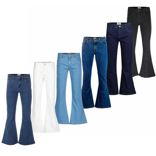 60s 70s denim bell bottom - 60s,