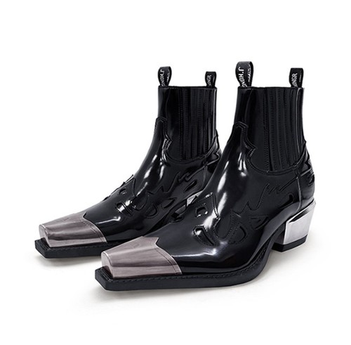 New rock boots mens - , black