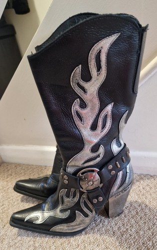 New rock cowboy boots with - new,
