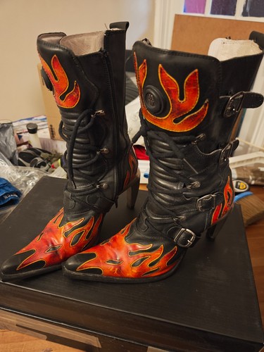Vintage new rock flame - flame, detail