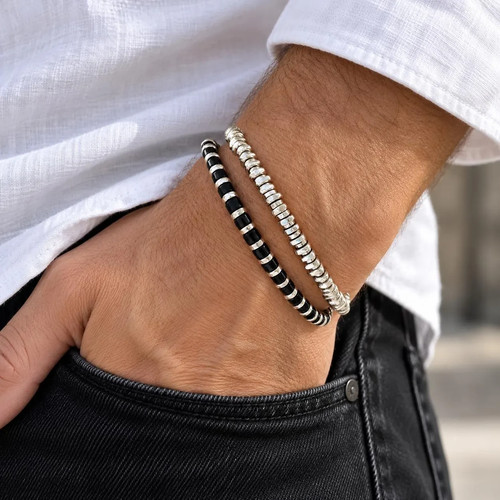 Black onyx heavy sterling - black, &